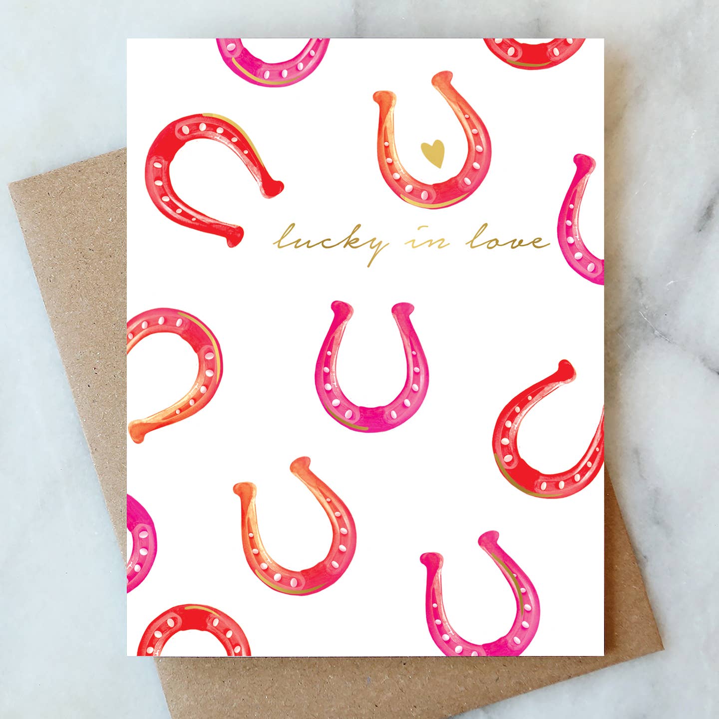 Lucky in Love Greeting Card | Valentine Love Friendship