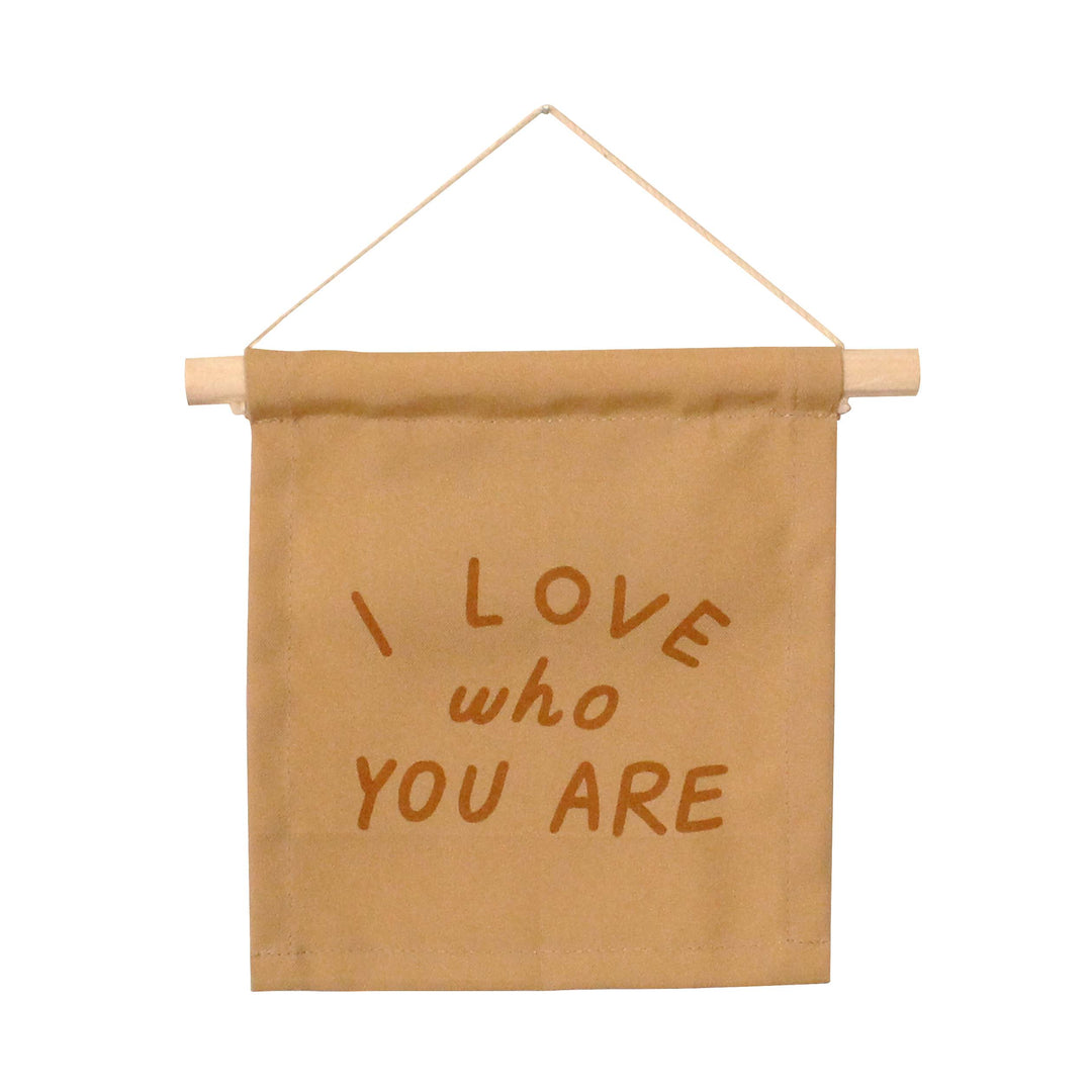 I love who you are Hang Sign - Peach