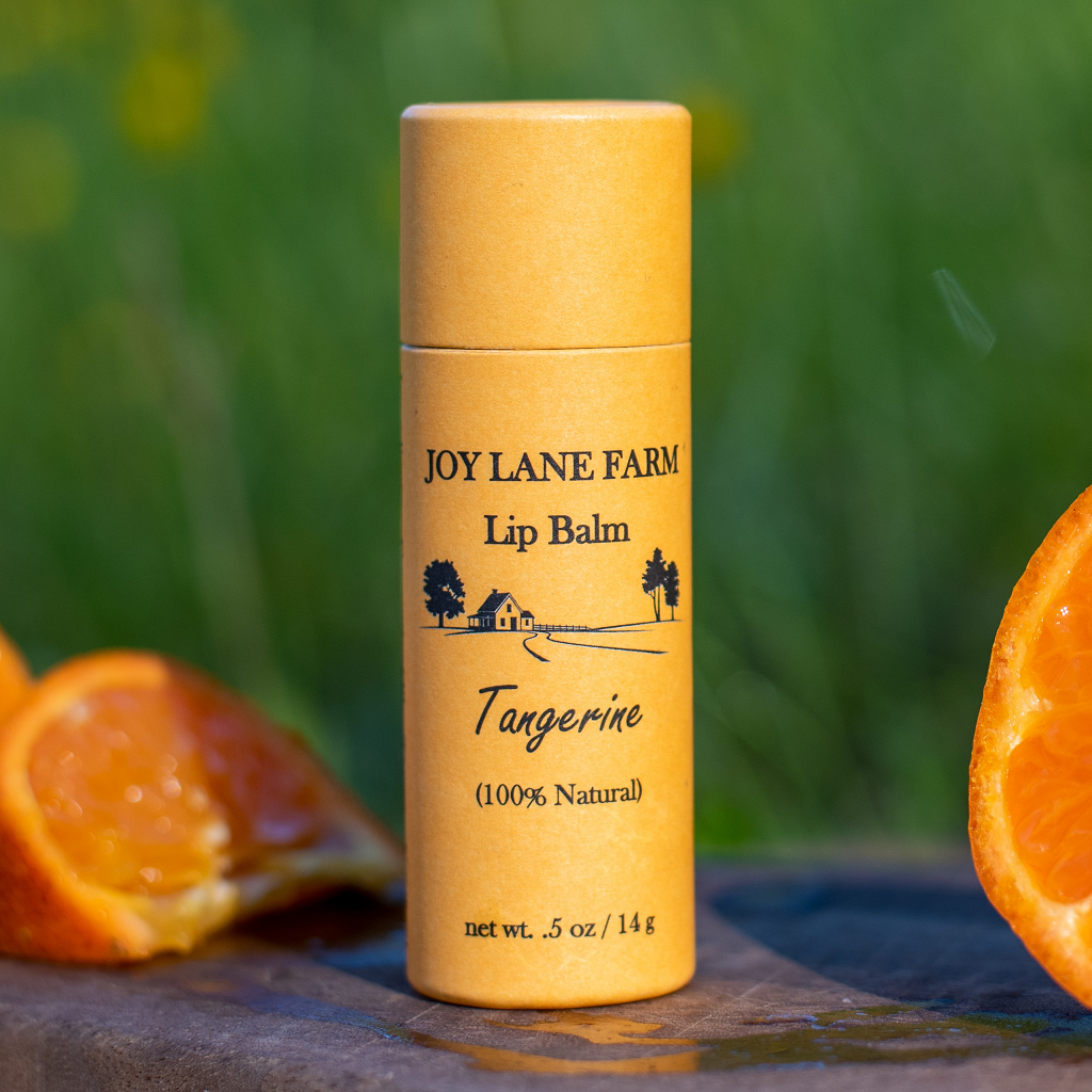 Tangerine - Cardboard Lip Balm, Ecofriendly Natural