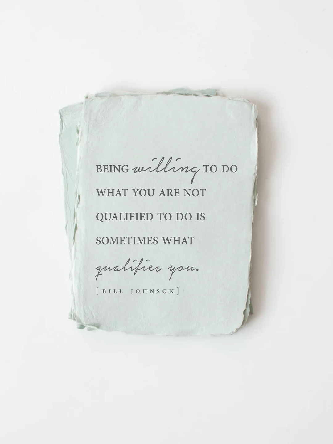 "Sometime what qualifies you" [Johnson] Encouragement Card