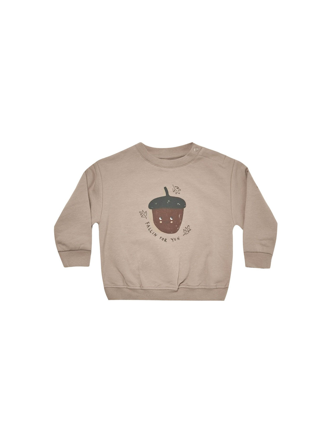 Quincy Mae fleece sweatshirt | acorn