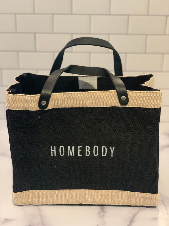 'Homebody' Petite Market Bag in Black