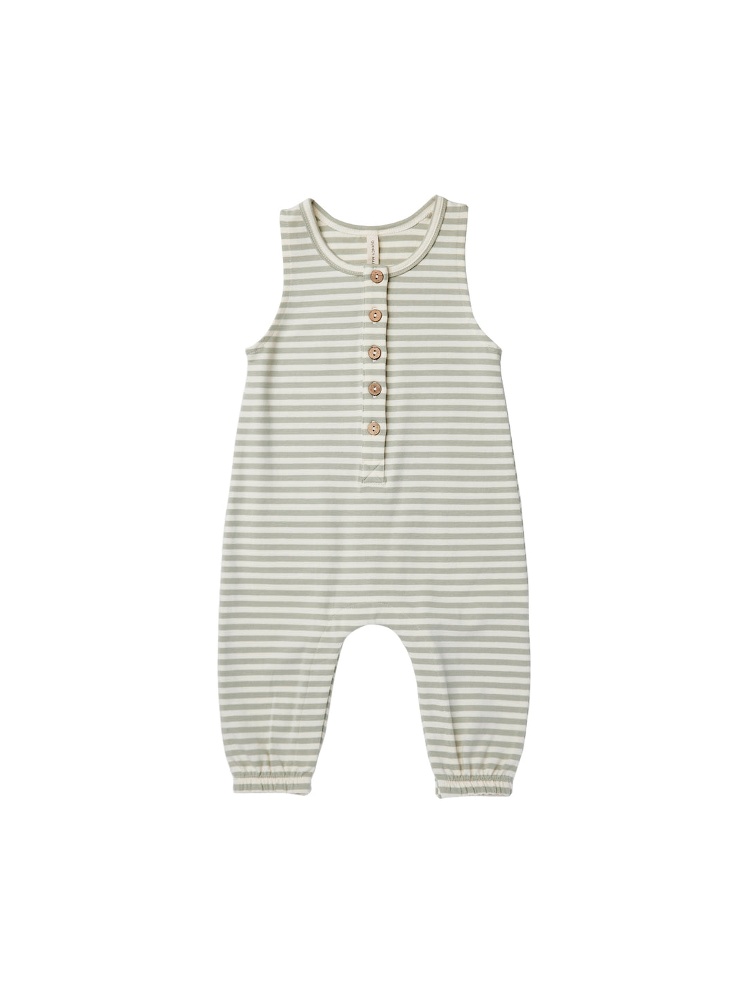 Quincy Mae sleeveless jumpsuit | pistachio stripe