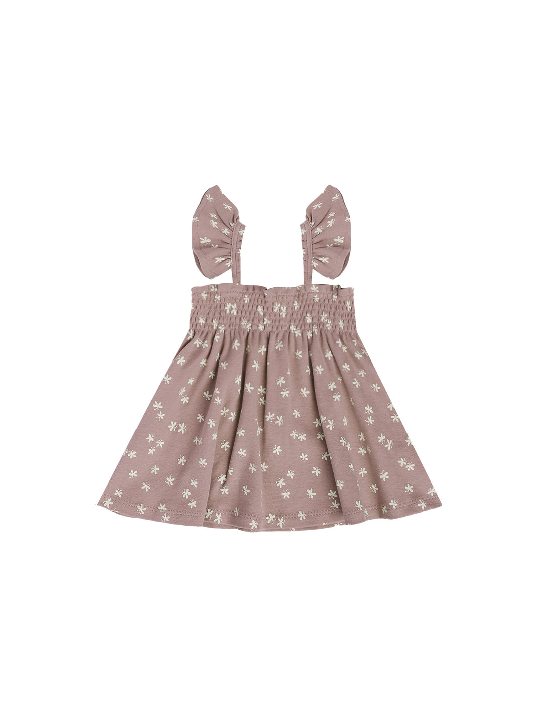Quincy Mae smocked jersey dress | butterflies