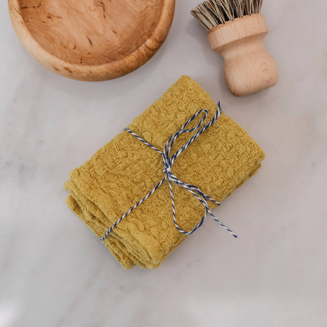 Lemon Curry Dishcloths Set of 2