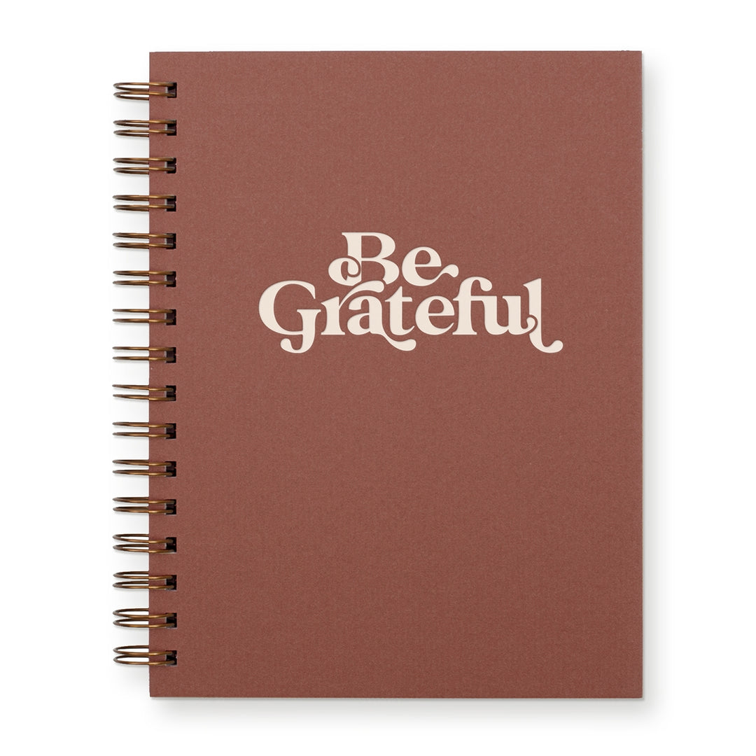 Be Grateful Journal : Lined Notebook  Terracotta Cover | Off White Ink