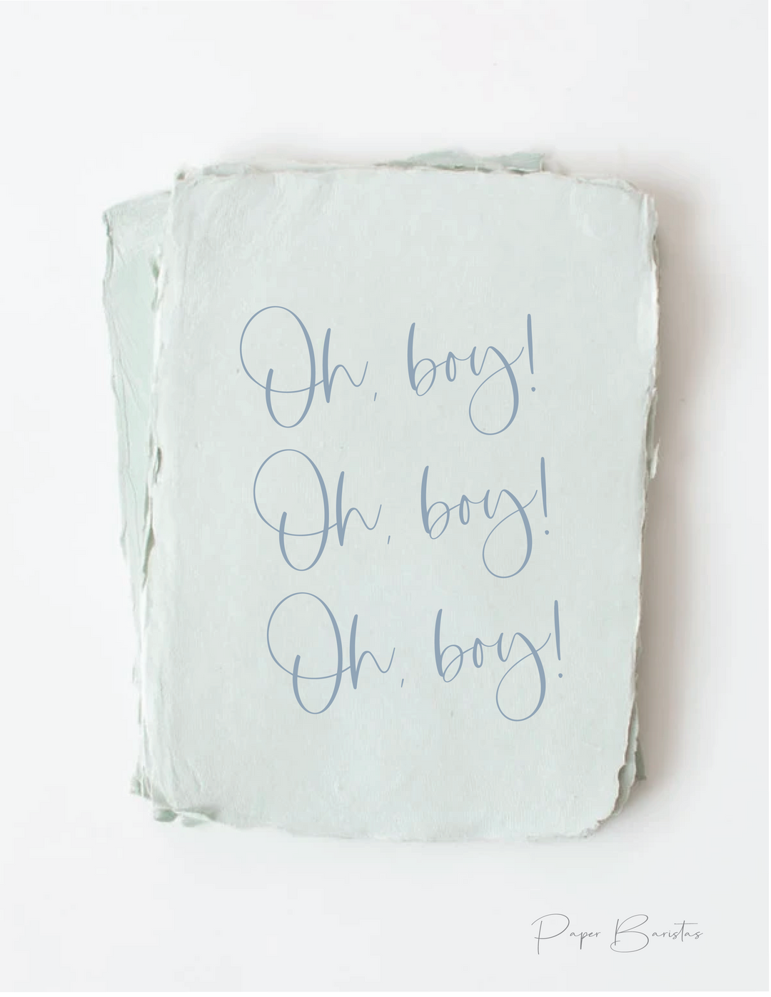 "Oh Boy" Baby Shower Greeting Card