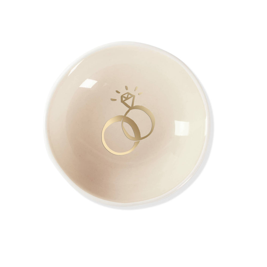 ROUND TRINKET TRAY - WEDDING RINGS