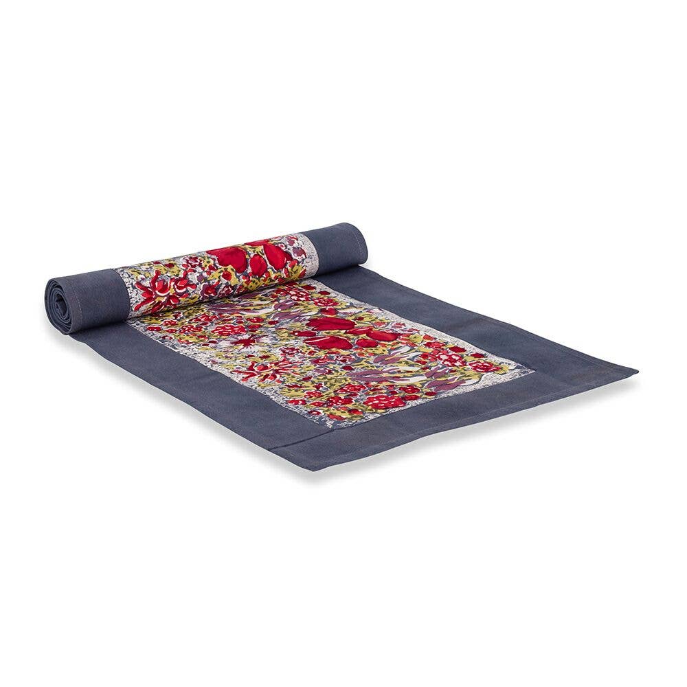 Jardin Red/Grey Runner, 72"