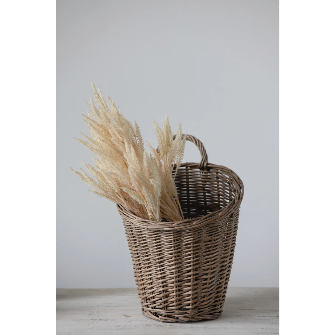 Rattan Wall Basket with Handle