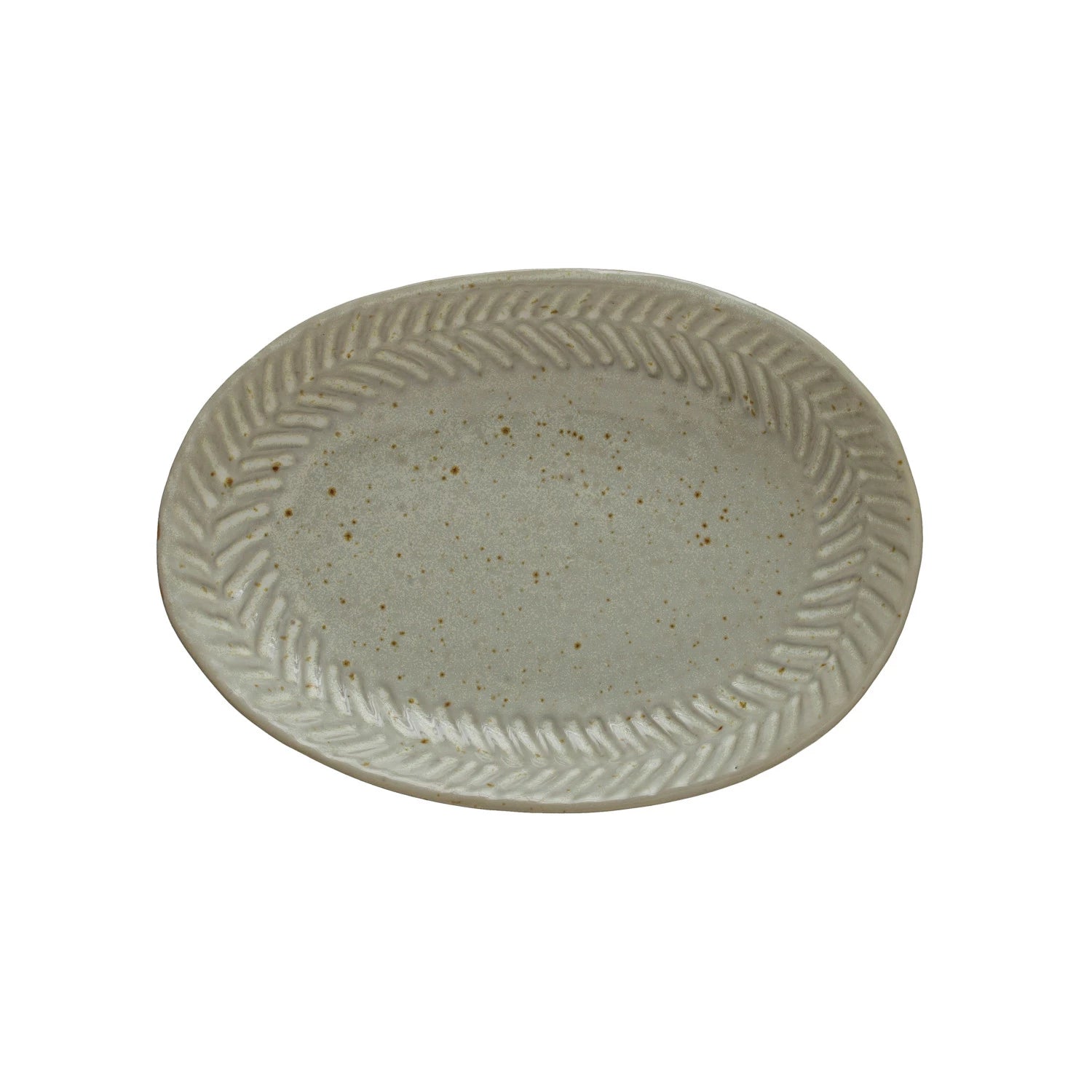 Debossed Stoneware Plate (Each One Will Vary)