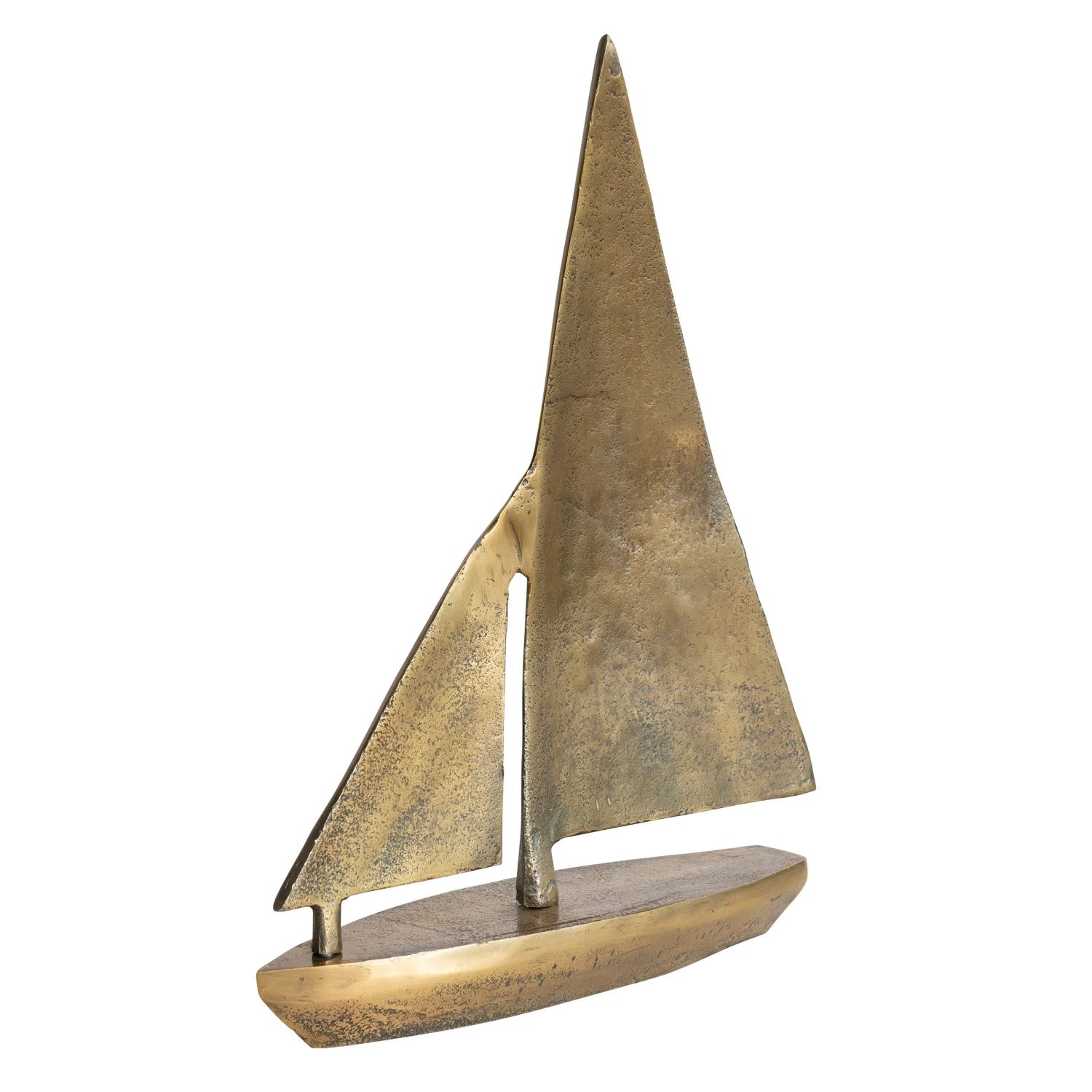 Cast Aluminum Sailboat, Antique Brass Finish