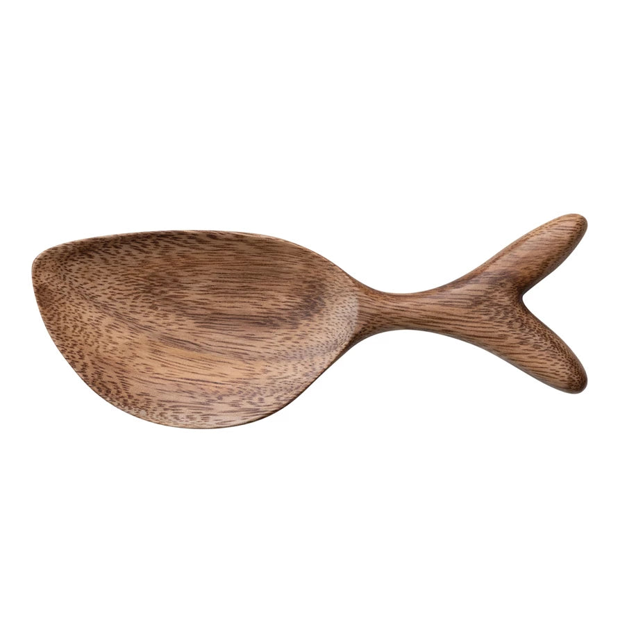 Acacia Wood Fish Shaped Dish/Spoon