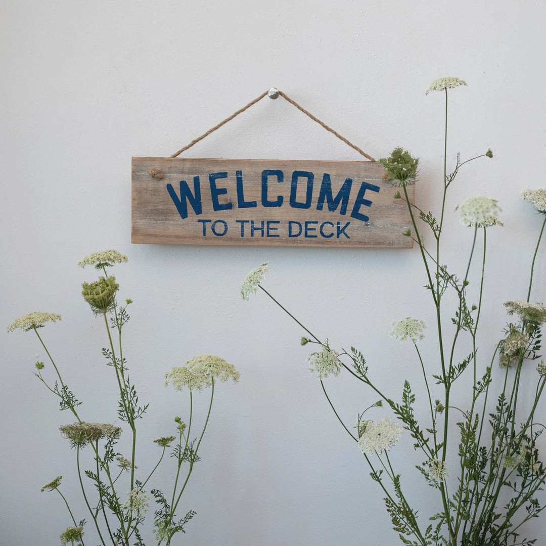 Welcome to the Deck Wood Wall Décor