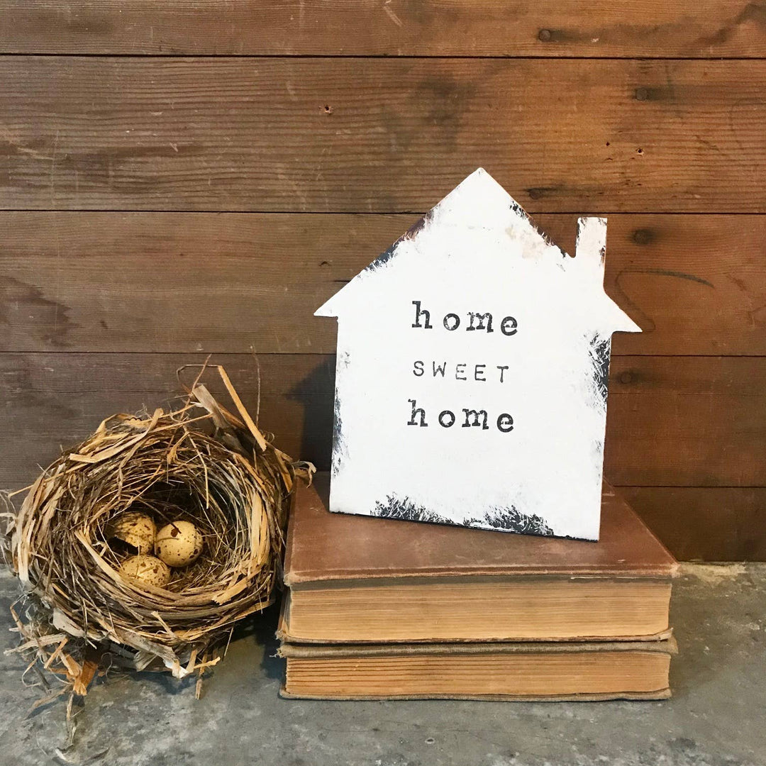 Free Standing House Cut Out with "home sweet home" - Small