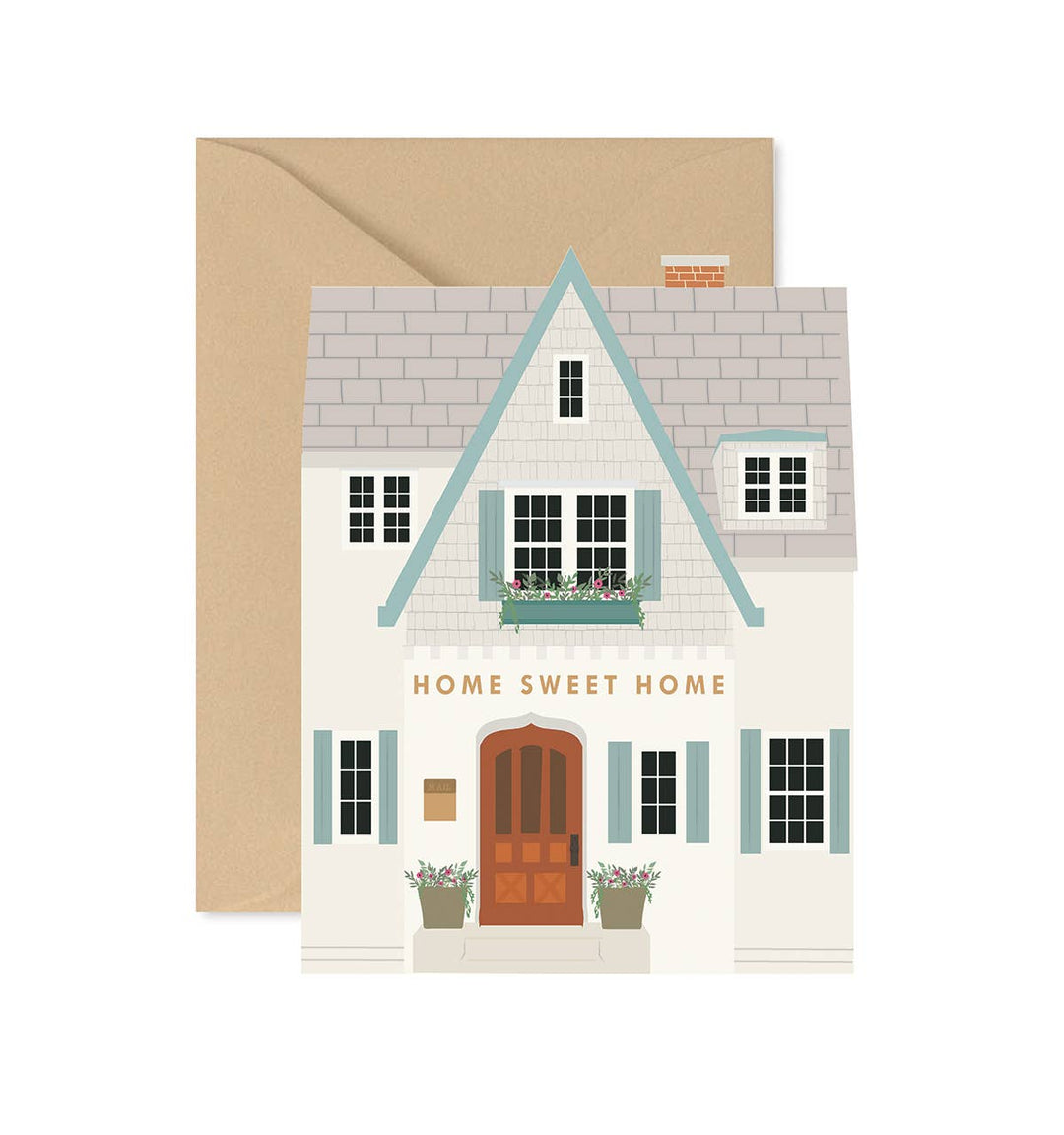 Home Sweet Home Shutters folded greeting card