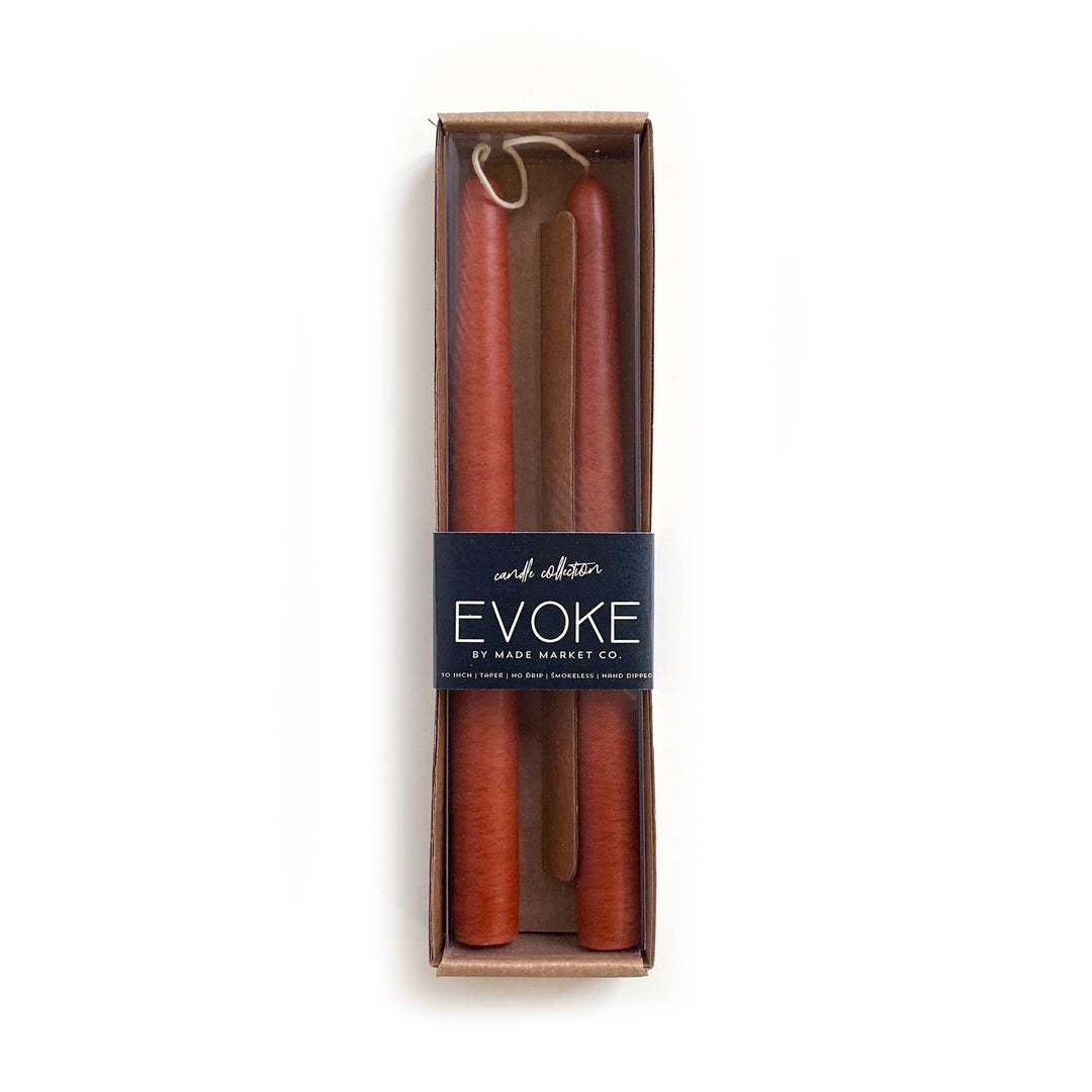 10" Tapered Candles - Clay