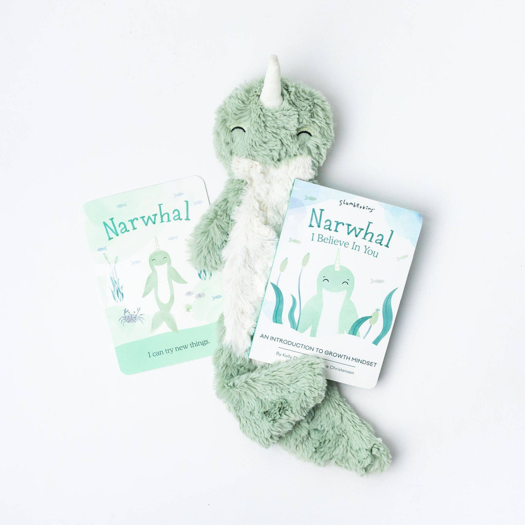 Slumberkins Seafoam Narwhal Snuggler - Growth Mindset