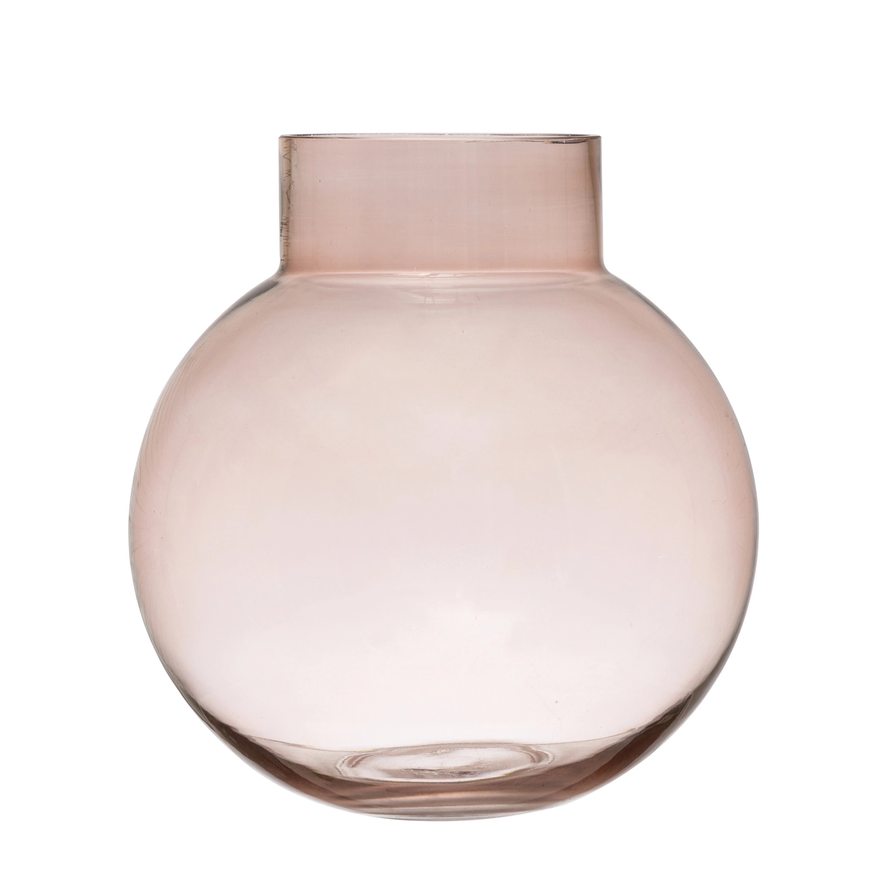Glass Vase, Rose Color