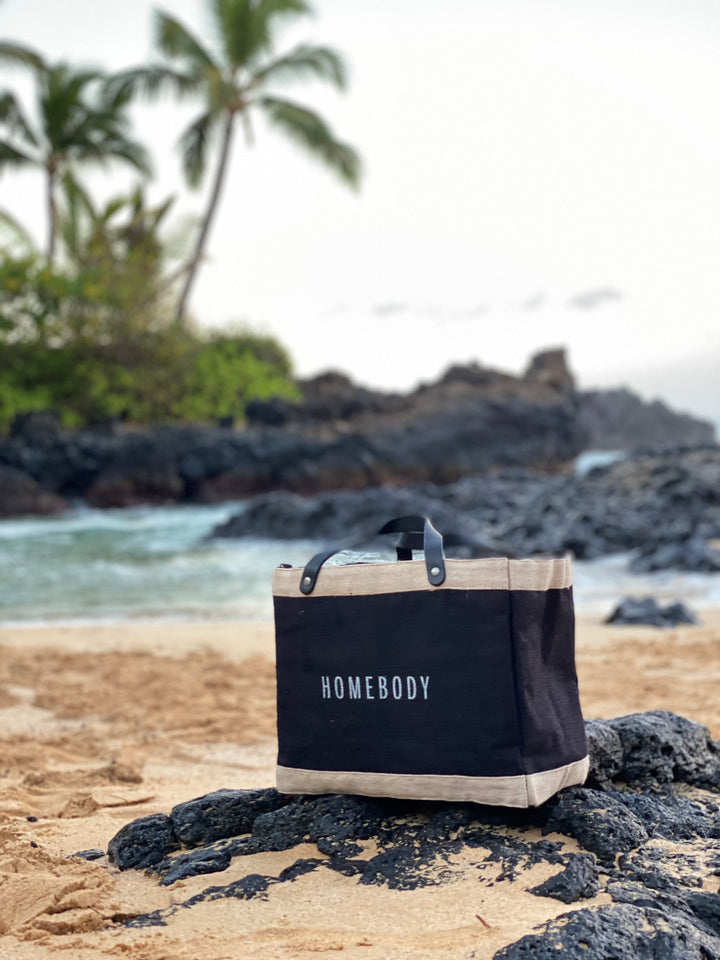 'Homebody' Petite Market Bag in Black