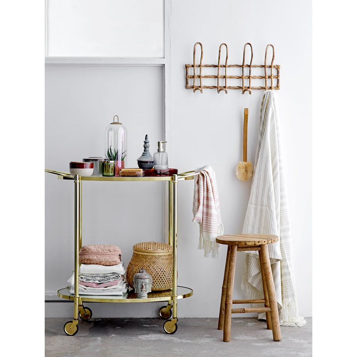 Rattan Wall Hanger with 4 Hooks